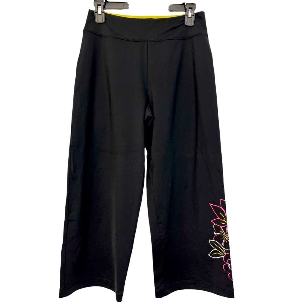 Soma Wide Leg Lounge Drawcord Crop Women’s Black Pants, Size S, EUC